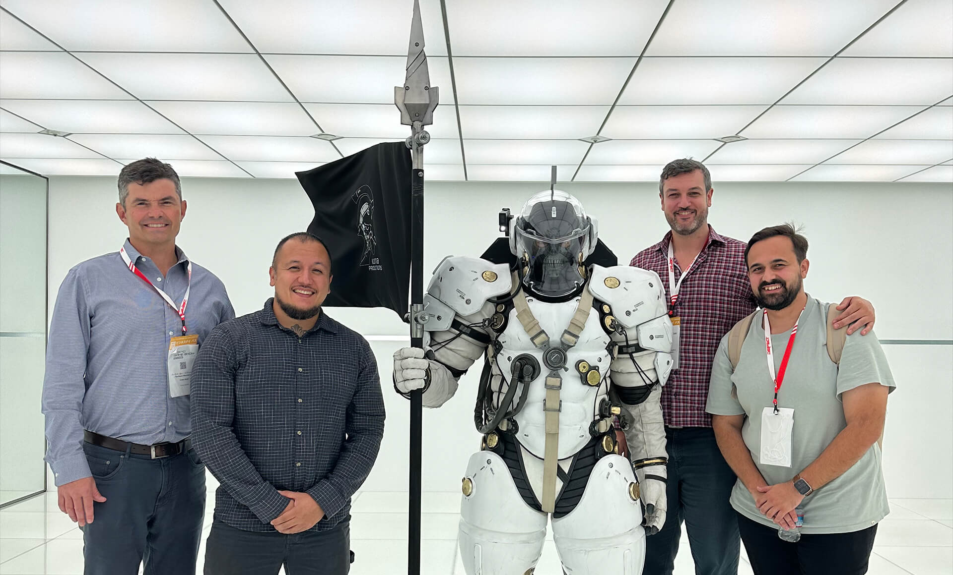 Team members at an event