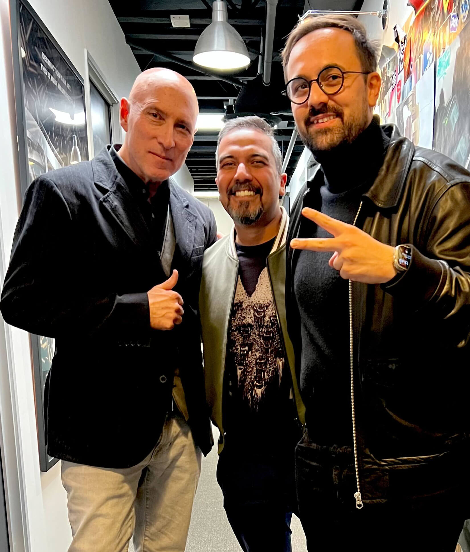 Three team members together