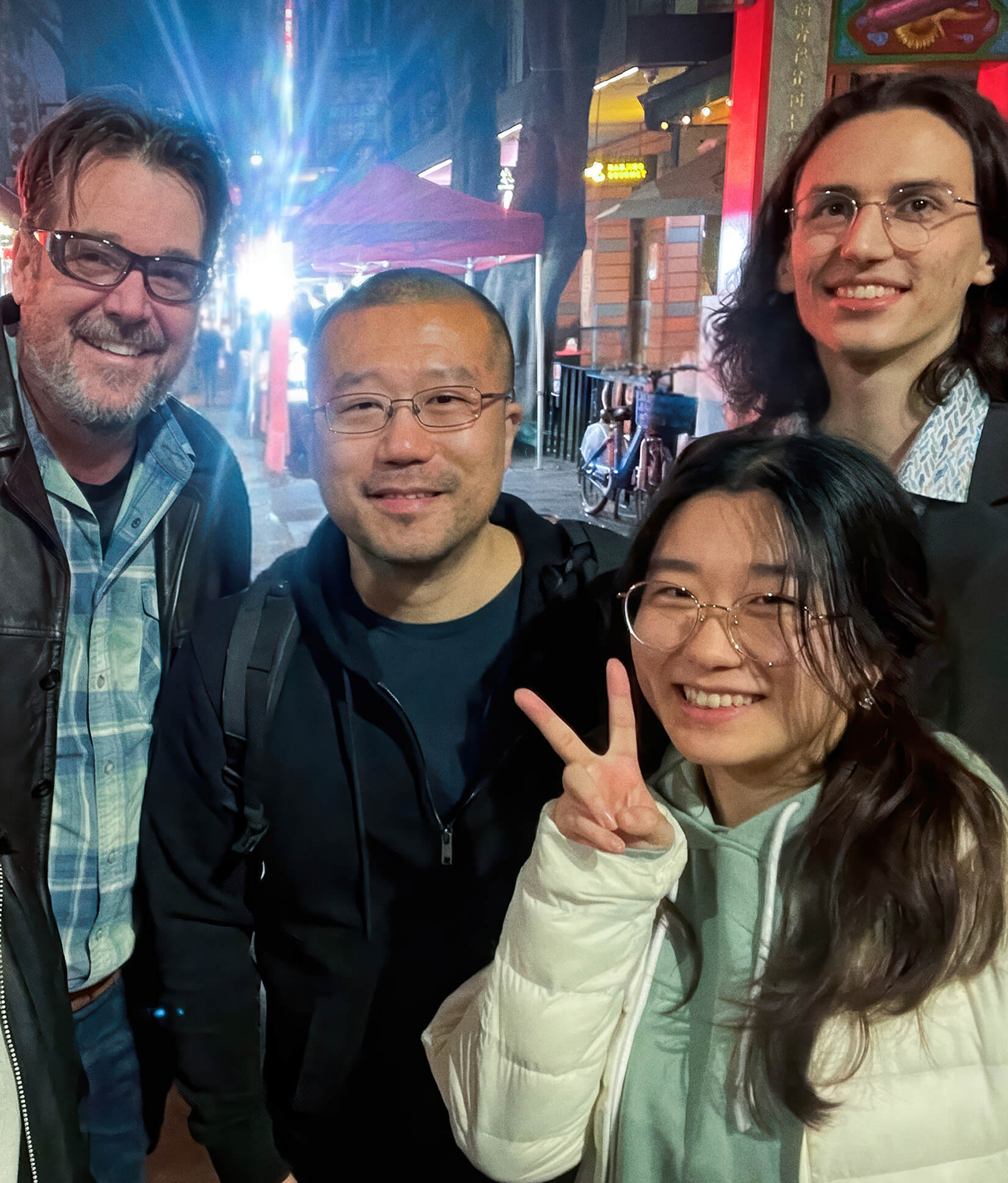 Team members on a night out
